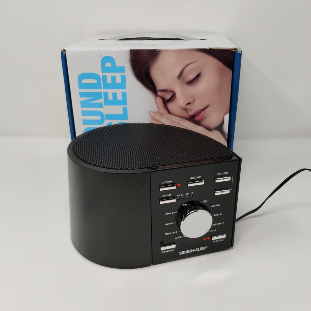 Sound + Sleep Noise Machine Adaptive Sound Technologies Black ASM1002 Tested